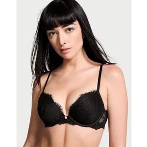 Victoria's Secret Black Lace Push-Up Bra